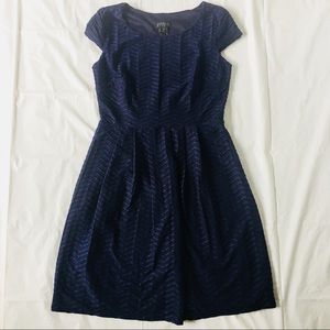 Navy cap sleeved dress